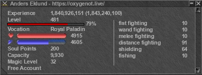 Signature for player Anders Eklund