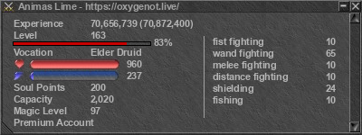 Signature for player Animas Lime