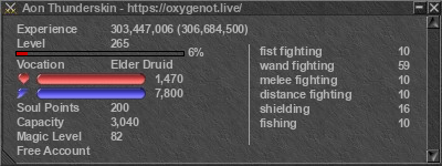 Signature for player Aon Thunderskin