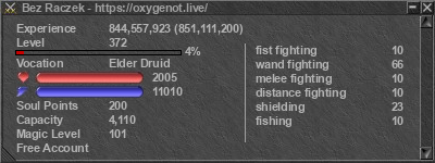 Signature for player Bez Raczek