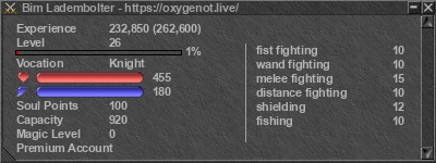 Signature for player Bim Ladembolter