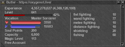 Signature for player Butter