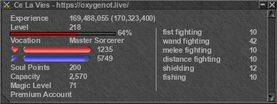 Signature for player Ce La Vies