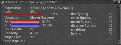 Signature for player Charles Lpz