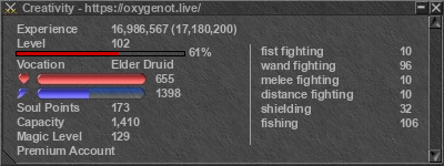 Signature for player Creativity