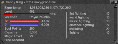 Signature for player Danny King