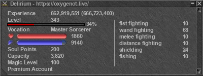 Signature for player Delirium