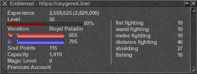 Signature for player Emblemat