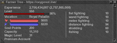 Signature for player Farmer Tree