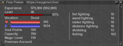 Signature for player Fina Fisken