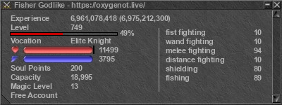 Signature for player Fisher Godlike