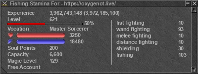 Signature for player Fishing Stamina For