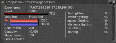 Signature for player Frappacino