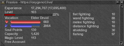 Signature for player Fraxius