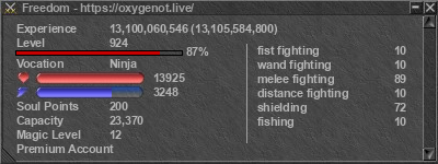 Signature for player Freedom