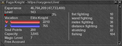 Signature for player Fuga Knight