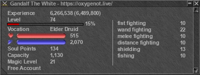 Signature for player Gandalf The White