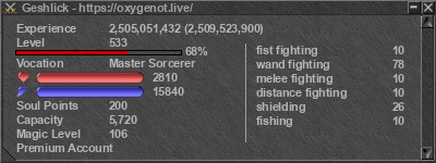 Signature for player Geshlick