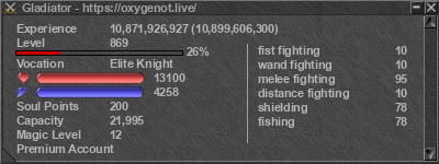 Signature for player Gladiator