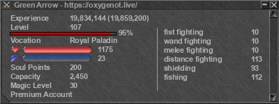 Signature for player Green Arrow