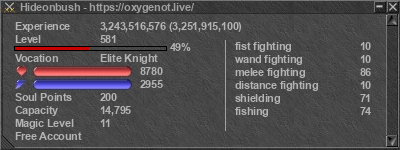 Signature for player Hideonbush