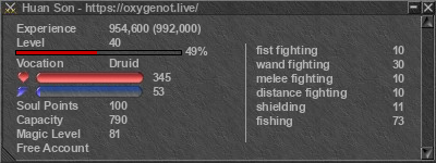 Signature for player Huan Son