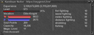 Signature for player Kamikaze Nutter