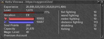 Signature for player Kettu Vinossa