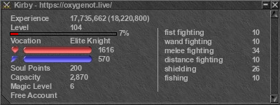 Signature for player Kirby