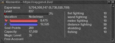 Signature for player Klementin