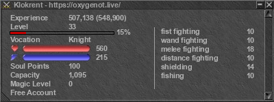 Signature for player Klokrent