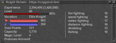 Signature for player Knight Bolado