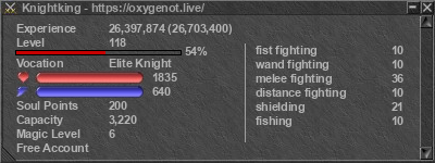 Signature for player Knightking