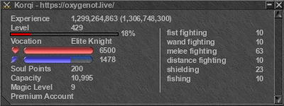 Signature for player Korqi