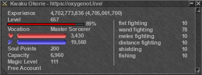 Signature for player Kwaku Okorie