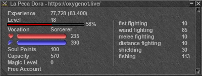 Signature for player La Peca Dora