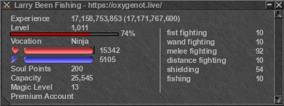 Signature for player Larry Been Fishing