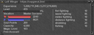 Signature for player Left Winger