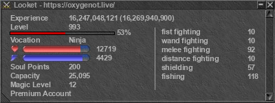 Signature for player Looket