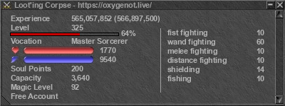 Signature for player Loot'ing Corpse