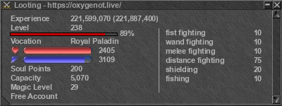 Signature for player Looting