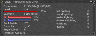 Signature for player Luck