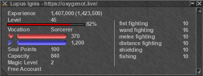 Signature for player Lupus Ignis