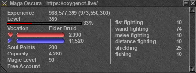 Signature for player Maga Oscura