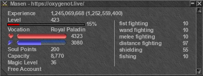 Signature for player Masen