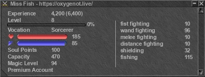 Signature for player Miss Fish