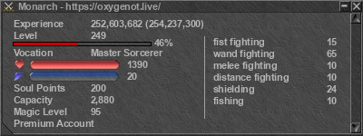 Signature for player Monarch