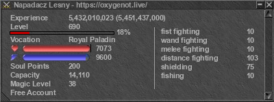 Signature for player Napadacz Lesny