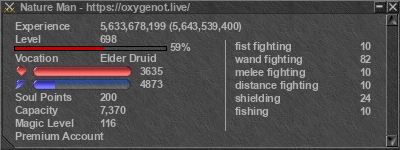 Signature for player Nature Man