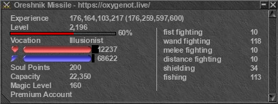 Signature for player Oreshnik Missile